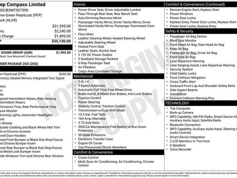 Used 2021 Jeep Compass Limited w/ Sun and Sound Group AWD/4WD image 5