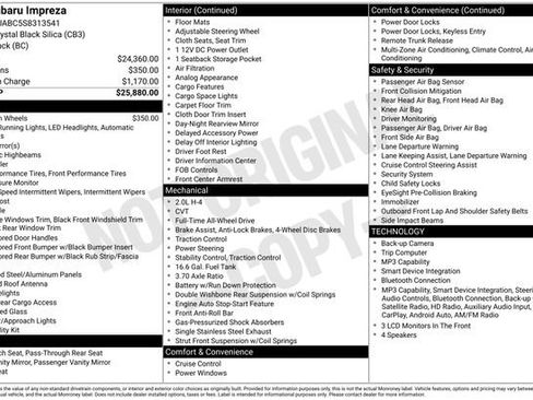 Used 2025 Subaru Impreza 2.0i AWD/4WD image 2