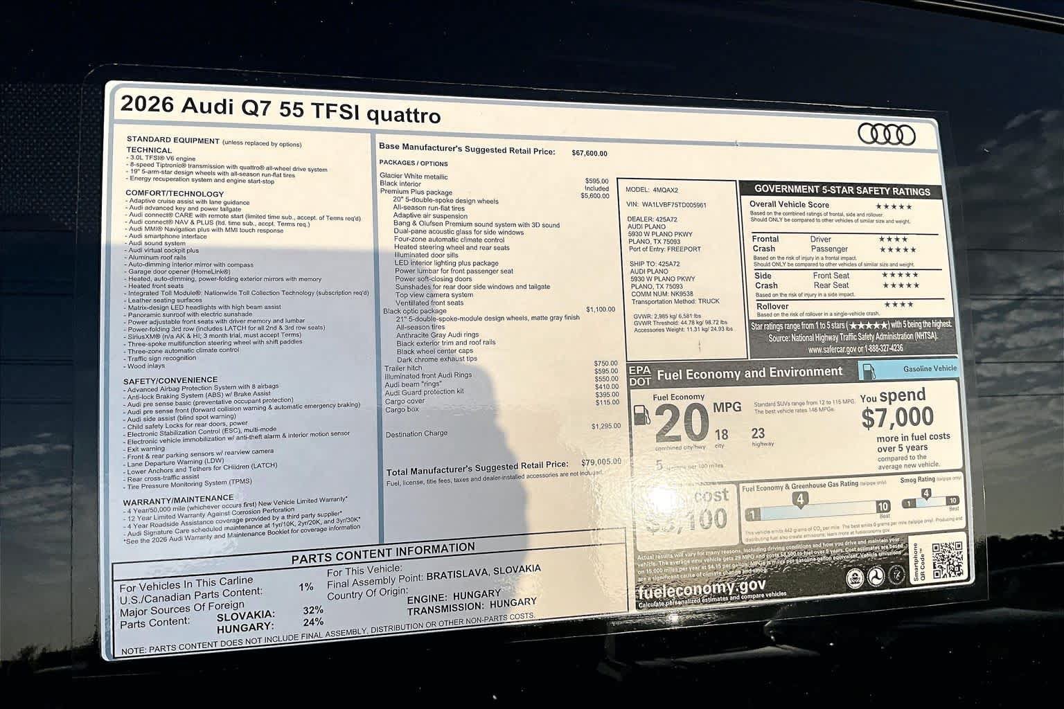 New 2026 Audi Q7 3.0T Premium Plus AWD/4WD image 16