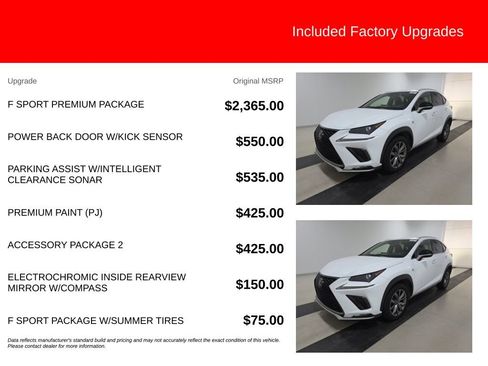 Used 2021 Lexus NX 300 F Sport w/ F Sport Premium Package FWD image 2