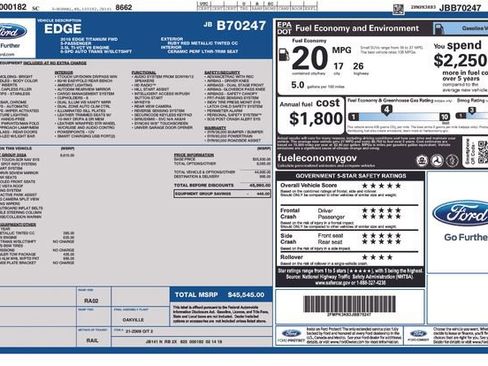 Used 2018 Ford Edge Titanium w/ Equipment Group 302A image 3