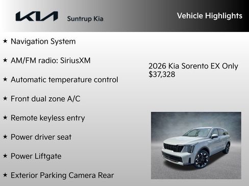 New 2026 Kia Sorento EX image 7