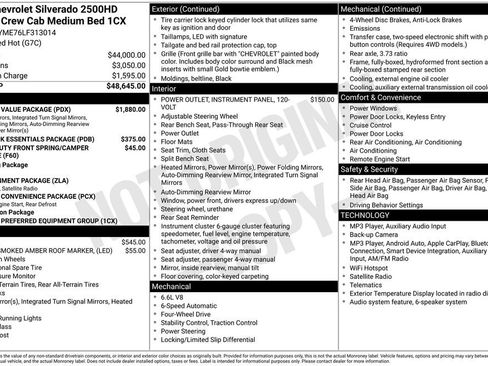Used 2020 Chevrolet Silverado 2500 Custom w/ Custom Value Package AWD/4WD image 2