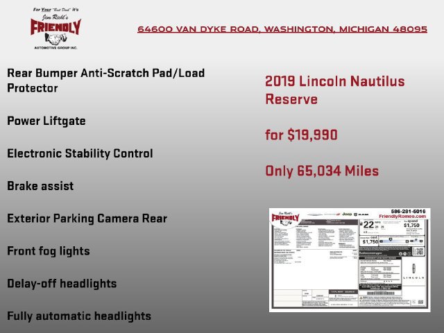 Used 2019 Lincoln Nautilus Reserve AWD/4WD image 8