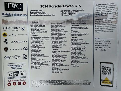Used 2024 Porsche Taycan GTS AWD/4WD image 48