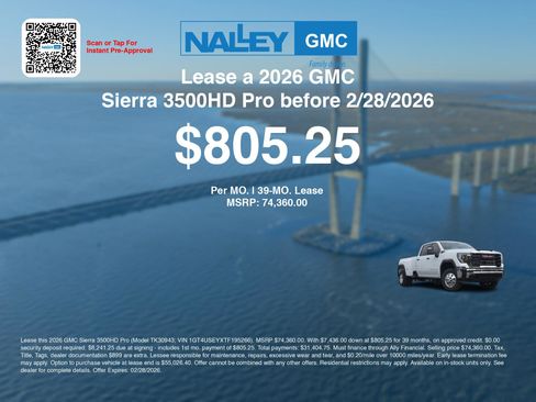 New 2026 GMC Sierra 3500 Pro w/ 1SA Pro Safety Plus Package image 3