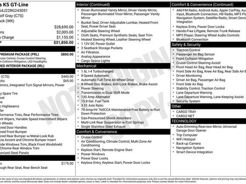 Certified 2024 Kia K5 GT-Line w/ GT-Line Premium Package AWD/4WD image 10