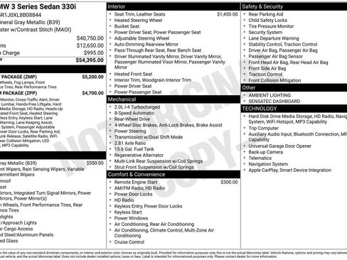 Used 2020 BMW 330i Sedan w/ M Sport Package RWD image 3