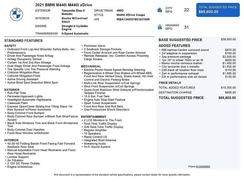 Used 2021 BMW 440i xDrive Coupe w/ Premium Package AWD/4WD image 2