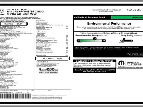 Used 2021 RAM ProMaster 3500 w/ Convenience Group image 17