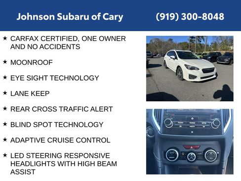 Used 2017 Subaru Impreza 2.0i Limited w/ Moonroof/BSD & Rcta/Eyesight image 6