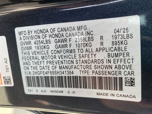 Certified 2025 Honda Civic Sport Touring image 39