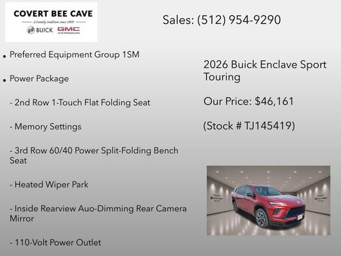New 2026 Buick Enclave Sport Touring w/ Power Package FWD image 6