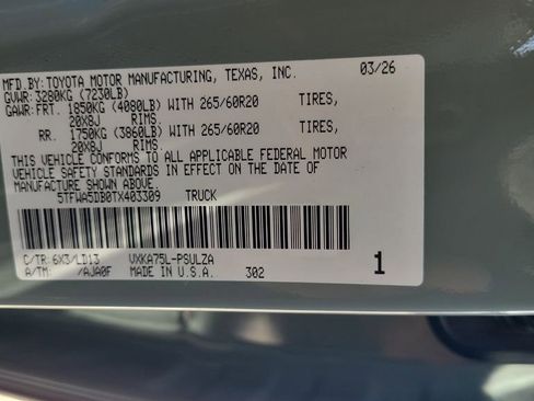 New 2026 Toyota Tundra Limited AWD/4WD image 25