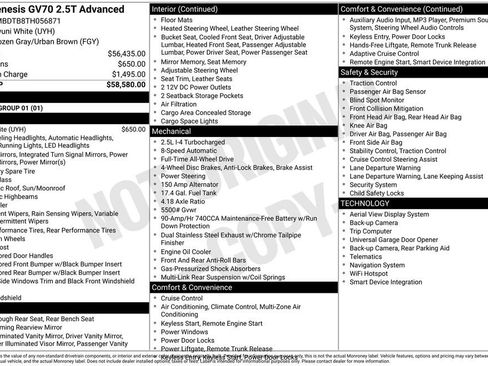 New 2026 Genesis GV70 2.5T Advanced image 2