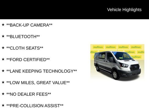 Certified 2025 Ford Transit 250 Low Roof w/ Exterior Upgrade Package RWD image 13