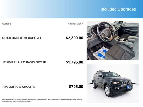 Used 2017 Jeep Grand Cherokee Laredo w/ Quick Order Package 2BE RWD image 5