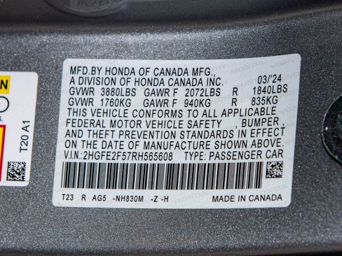 Certified 2024 Honda Civic Sport image 32