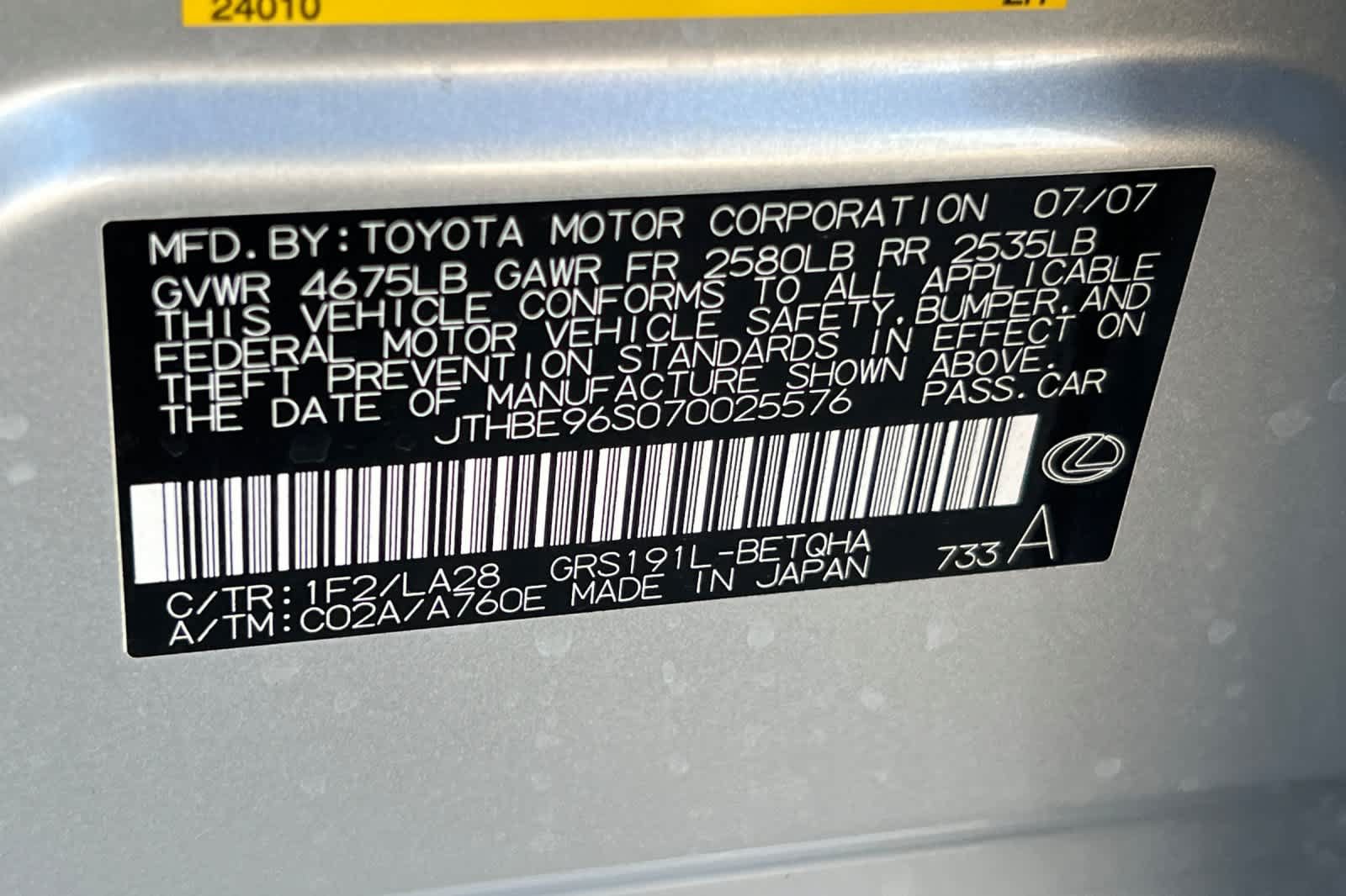 Used 2007 Lexus GS 350 RWD image 26