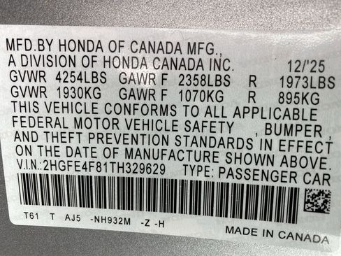 New 2026 Honda Civic Sport Touring image 36