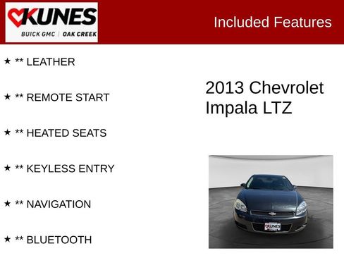Used 2013 Chevrolet Impala LTZ FWD image 2