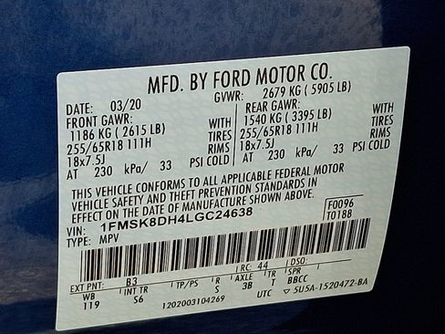 Used 2020 Ford Explorer XLT w/ Equipment Group 202A AWD/4WD image 27