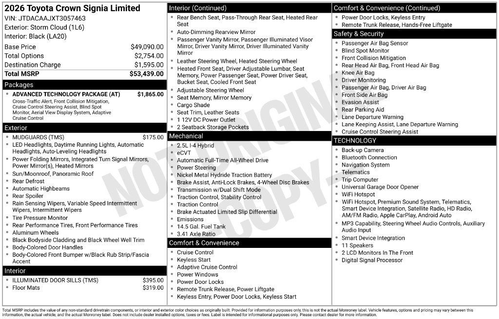 Certified 2026 Toyota Crown Signia w/ Advanced Technology Package AWD/4WD image 57