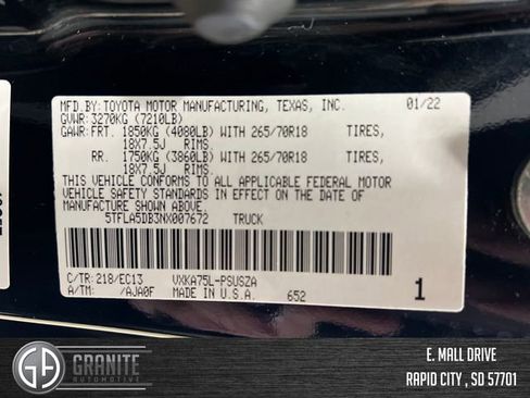 Used 2022 Toyota Tundra SR5 w/ Advanced Technology Package AWD/4WD image 29