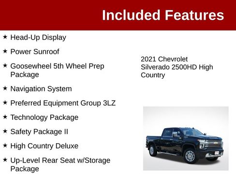 Used 2021 Chevrolet Silverado 2500 High Country w/ Z71 Off-Road Package AWD/4WD image 3