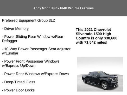Used 2021 Chevrolet Silverado 1500 High Country AWD/4WD image 12