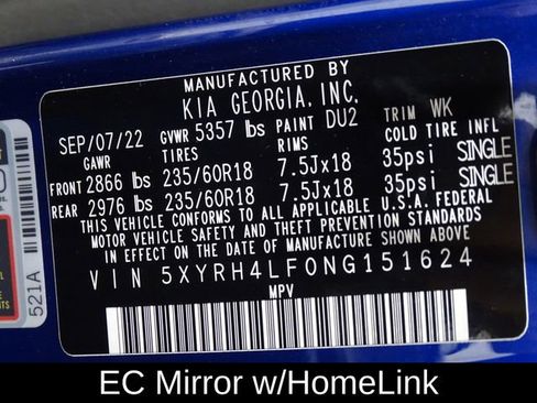 Used 2022 Kia Sorento EX w/ Panoramic Sunroof Package image 24