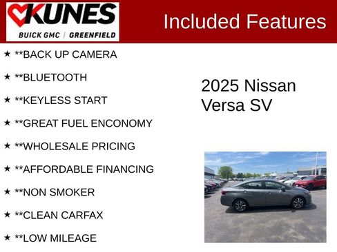 Used 2025 Nissan Versa SV FWD image 2