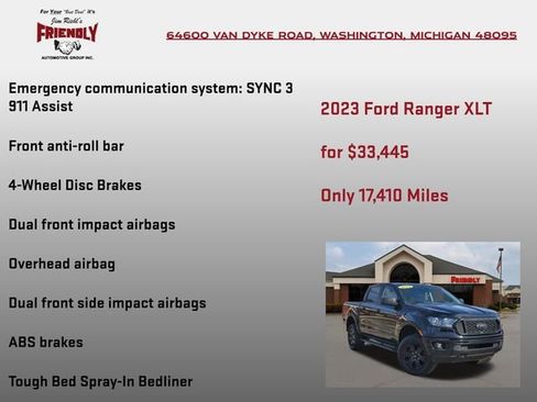 Used 2023 Ford Ranger XLT w/ Equipment Group 301A Mid image 30