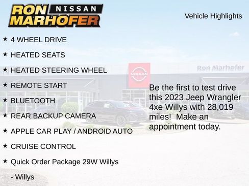 Used 2023 Jeep Wrangler Unlimited w/ Sun & Screen Package AWD/4WD image 2