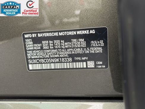 Used 2022 BMW X6 M50i w/ Executive Package image 45