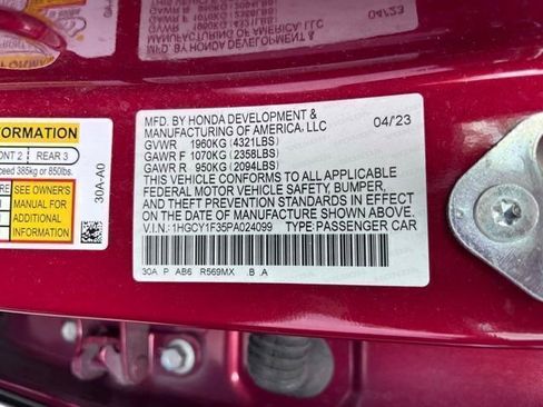 Used 2023 Honda Accord EX image 12