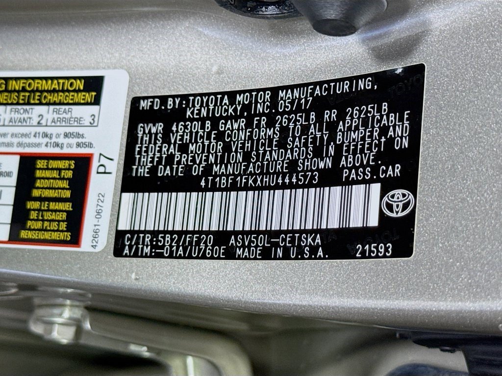 Used 2017 Toyota Camry SE FWD image 38