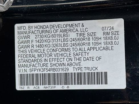 Certified 2024 Honda Ridgeline RTL image 33