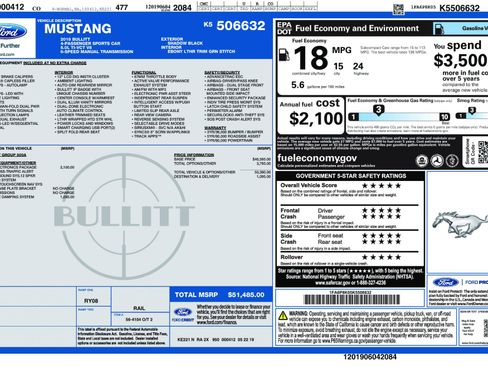 Used 2019 Ford Mustang Bullitt w/ Bullitt Electronics Package image 11