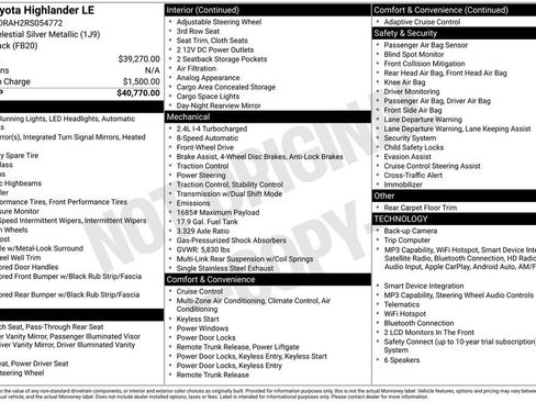 Used 2024 Toyota Highlander LE FWD image 26