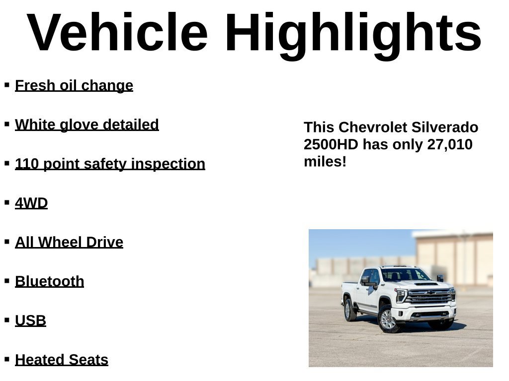 Used 2024 Chevrolet Silverado 2500 High Country w/ Technology Package AWD/4WD image 35