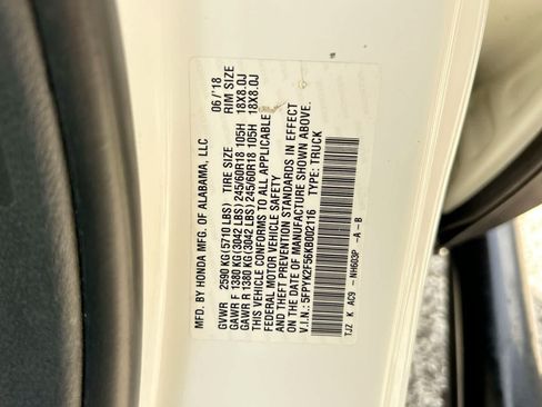 Used 2019 Honda Ridgeline RTL image 2