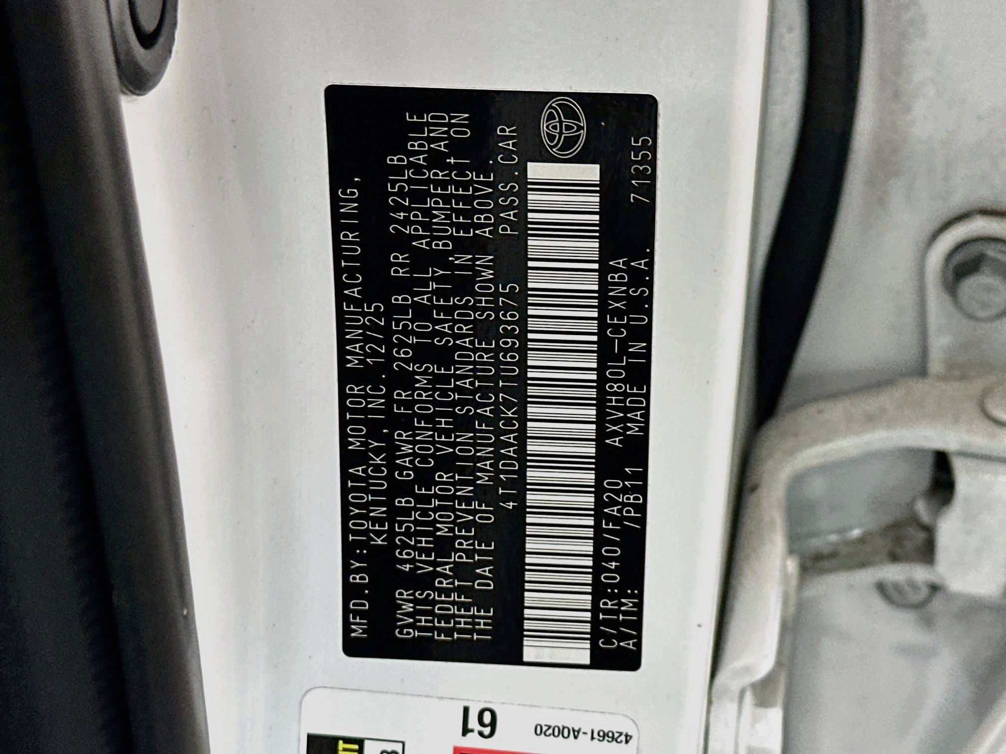 Used 2026 Toyota Camry LE FWD image 12