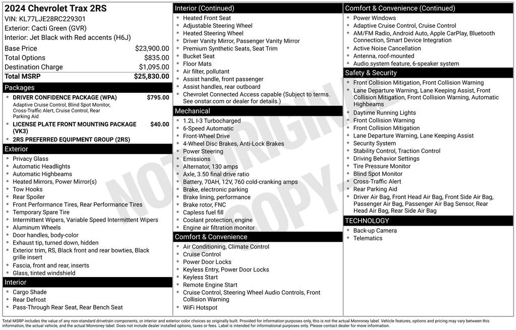Used 2024 Chevrolet Trax RS w/ Driver Confidence Package FWD image 33