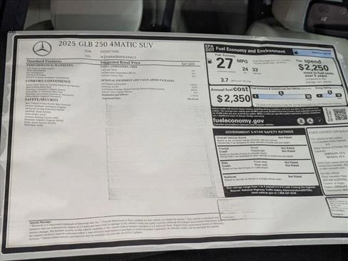 New 2025 Mercedes-Benz GLB 250 4MATIC image 17