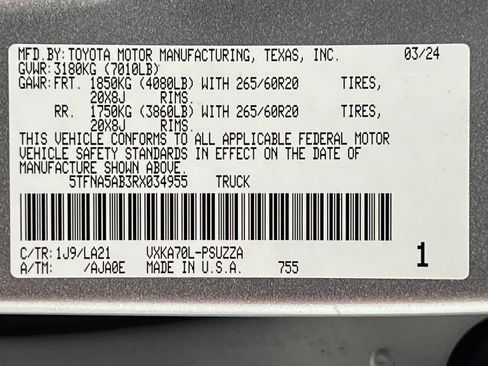 Used 2024 Toyota Tundra Platinum RWD image 76
