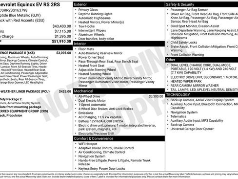 Used 2025 Chevrolet Equinox EV RS w/ Convenience Package II image 1