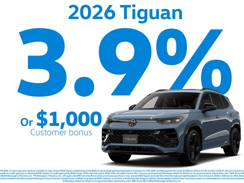 New 2026 Volkswagen Tiguan SEL R-Line image 3
