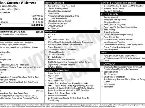 Used 2024 Subaru Crosstrek 2.5i Wilderness w/ Crosstrek Mirror Package AWD/4WD image 38