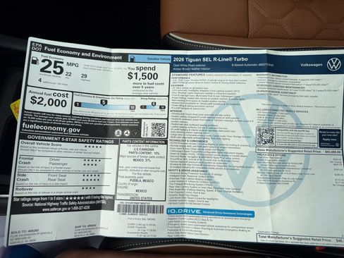 New 2026 Volkswagen Tiguan SEL R-Line AWD/4WD image 34